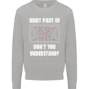 What Part of Hockey Dont You Understand Ice Mens Sweatshirt Jumper Sports Grey