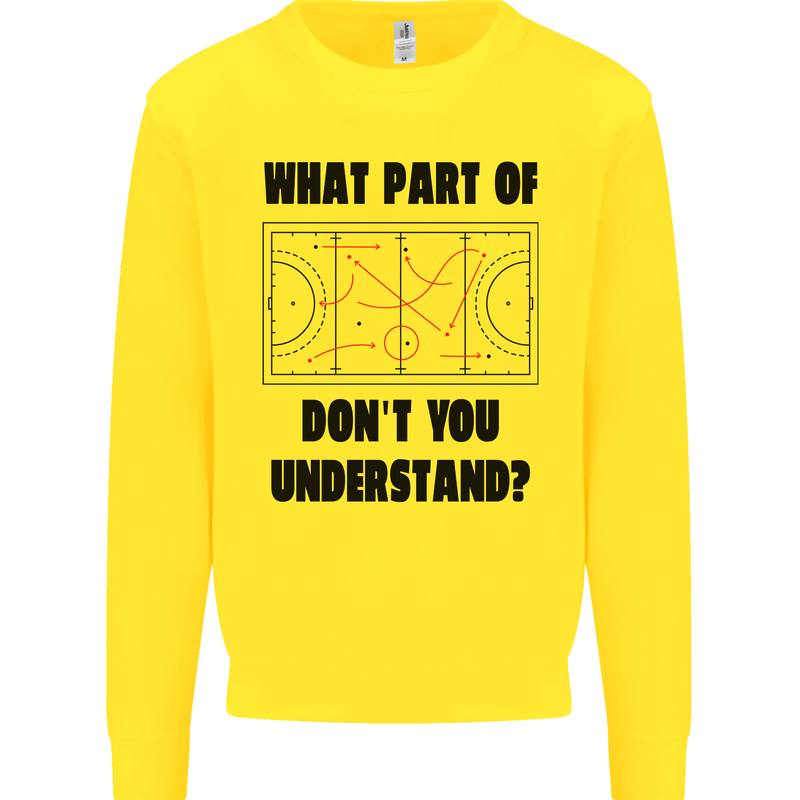 What Part of Hockey Dont You Understand Ice Mens Sweatshirt Jumper Yellow