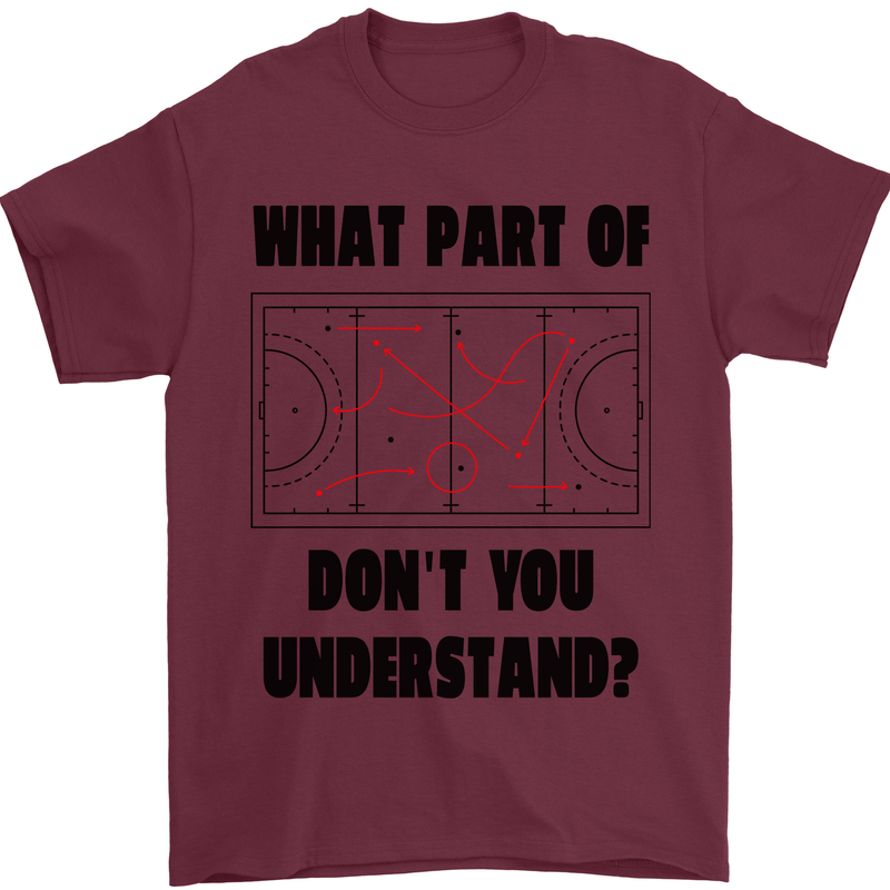 What Part of Hockey Dont You Understand Ice Mens T-Shirt 100% Cotton Maroon