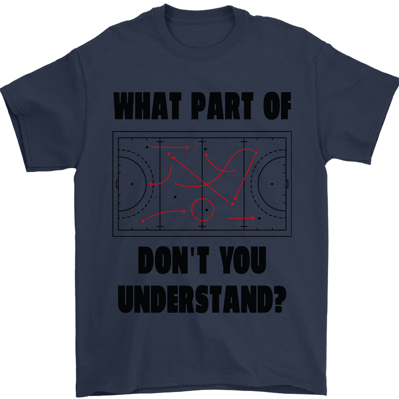 What Part of Hockey Dont You Understand Ice Mens T-Shirt 100% Cotton Navy Blue