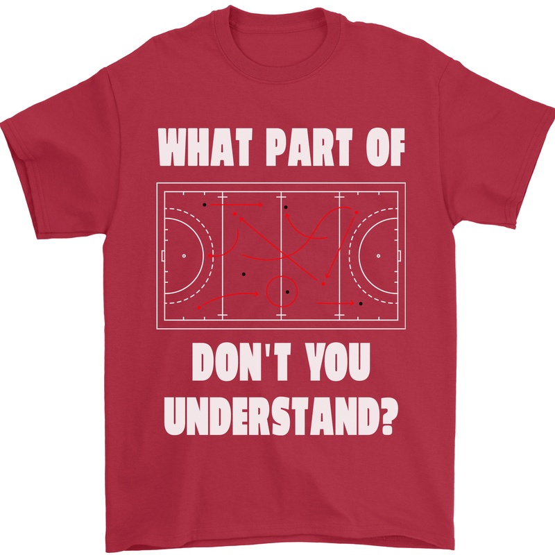 What Part of Hockey Dont You Understand Ice Mens T-Shirt 100% Cotton Red