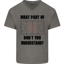 What Part of Hockey Dont You Understand Ice Mens V-Neck Cotton T-Shirt Charcoal