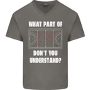 What Part of Hockey Dont You Understand Ice Mens V-Neck Cotton T-Shirt Charcoal