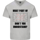 What Part of Hockey Dont You Understand Ice Mens V-Neck Cotton T-Shirt Sports Grey