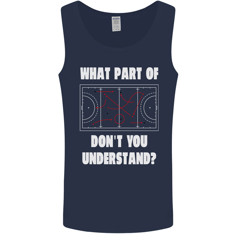 What Part of Hockey Dont You Understand Ice Mens Vest Tank Top Navy Blue