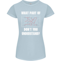 What Part of Hockey Dont You Understand Ice Womens Petite Cut T-Shirt Light Blue