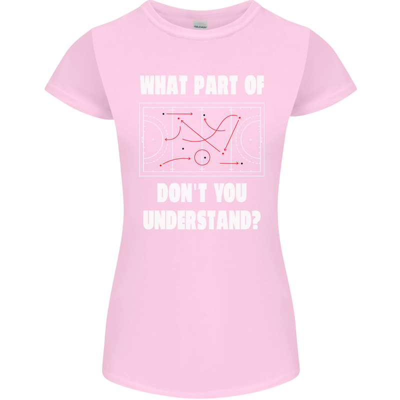 What Part of Hockey Dont You Understand Ice Womens Petite Cut T-Shirt Light Pink