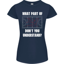 What Part of Hockey Dont You Understand Ice Womens Petite Cut T-Shirt Navy Blue