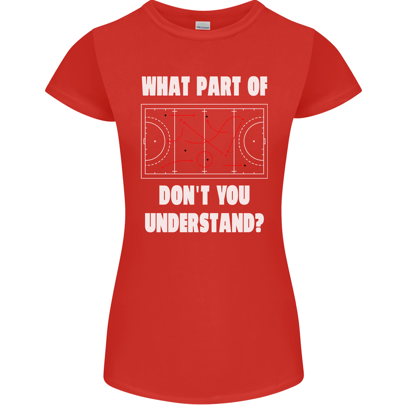 What Part of Hockey Dont You Understand Ice Womens Petite Cut T-Shirt Red