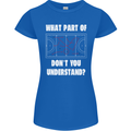 What Part of Hockey Dont You Understand Ice Womens Petite Cut T-Shirt Royal Blue