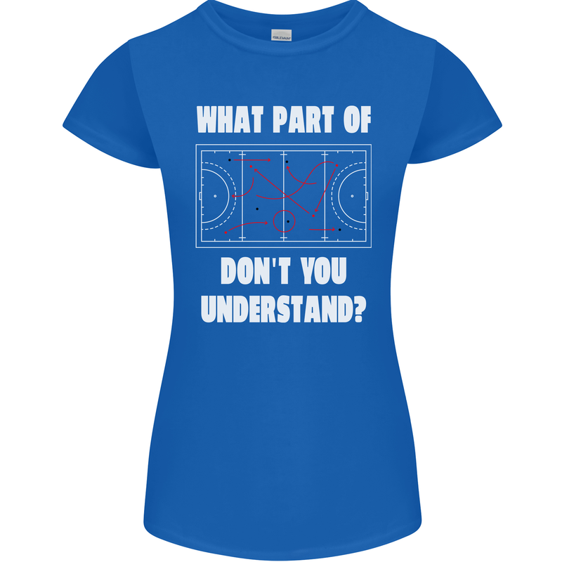 What Part of Hockey Dont You Understand Ice Womens Petite Cut T-Shirt Royal Blue