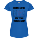 What Part of Hockey Dont You Understand Ice Womens Petite Cut T-Shirt Royal Blue