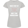 What Part of Hockey Dont You Understand Ice Womens Petite Cut T-Shirt Sports Grey