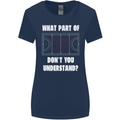 What Part of Hockey Dont You Understand Ice Womens Wider Cut T-Shirt Navy Blue