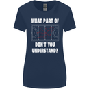 What Part of Hockey Dont You Understand Ice Womens Wider Cut T-Shirt Navy Blue