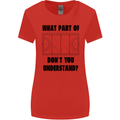 What Part of Hockey Dont You Understand Ice Womens Wider Cut T-Shirt Red