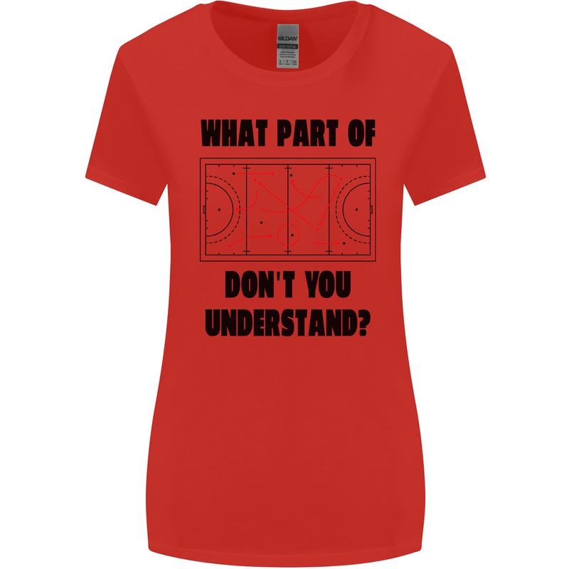 What Part of Hockey Dont You Understand Ice Womens Wider Cut T-Shirt Red