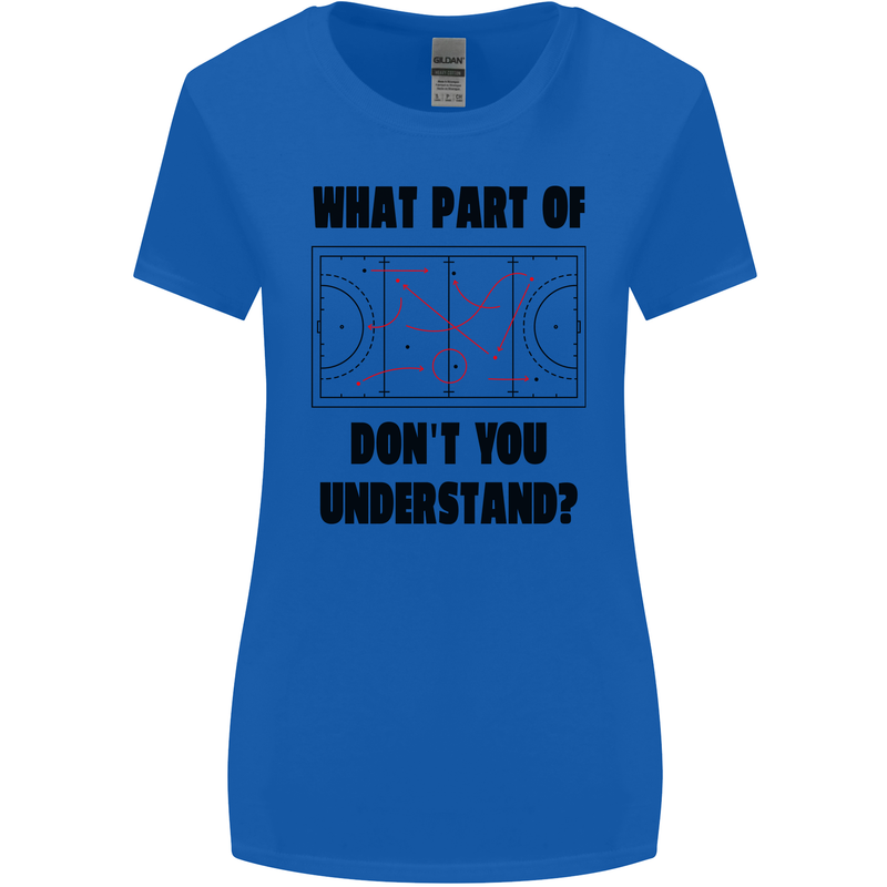 What Part of Hockey Dont You Understand Ice Womens Wider Cut T-Shirt Royal Blue
