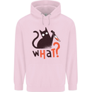 What? Funny Murderous Black Cat Halloween Childrens Kids Hoodie Light Pink