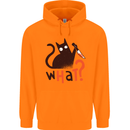 What? Funny Murderous Black Cat Halloween Childrens Kids Hoodie Orange