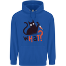What? Funny Murderous Black Cat Halloween Childrens Kids Hoodie Royal Blue