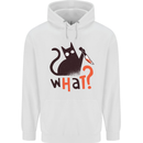 What? Funny Murderous Black Cat Halloween Childrens Kids Hoodie White