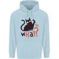 What? Funny Murderous Black Cat Halloween Mens 80% Cotton Hoodie Light Blue