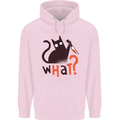 What? Funny Murderous Black Cat Halloween Mens 80% Cotton Hoodie Light Pink