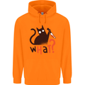 What? Funny Murderous Black Cat Halloween Mens 80% Cotton Hoodie Orange