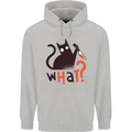 What? Funny Murderous Black Cat Halloween Mens 80% Cotton Hoodie Sports Grey