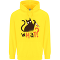 What? Funny Murderous Black Cat Halloween Mens 80% Cotton Hoodie Yellow