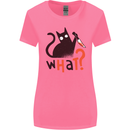 What? Funny Murderous Black Cat Halloween Womens Wider Cut T-Shirt Azalea