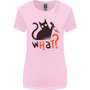 What? Funny Murderous Black Cat Halloween Womens Wider Cut T-Shirt Light Pink