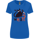 What? Funny Murderous Black Cat Halloween Womens Wider Cut T-Shirt Royal Blue