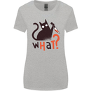 What? Funny Murderous Black Cat Halloween Womens Wider Cut T-Shirt Sports Grey