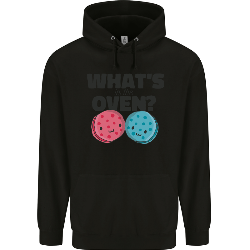 What's in the Oven Gender Reveal New Baby Pregnancy Childrens Kids Hoodie Black