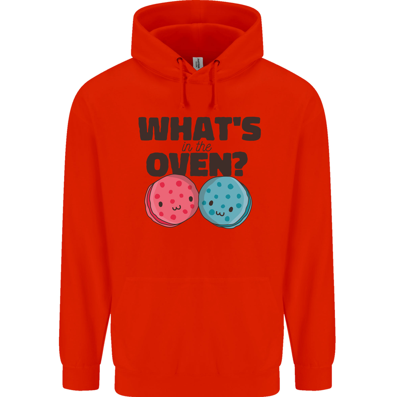 What's in the Oven Gender Reveal New Baby Pregnancy Childrens Kids Hoodie Bright Red