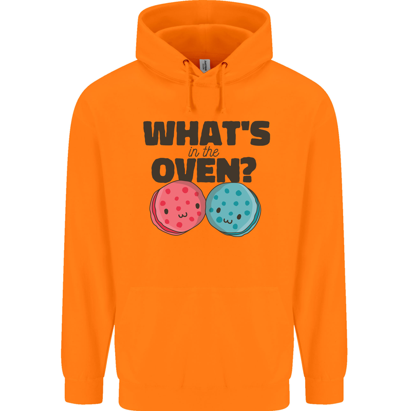 What's in the Oven Gender Reveal New Baby Pregnancy Childrens Kids Hoodie Orange