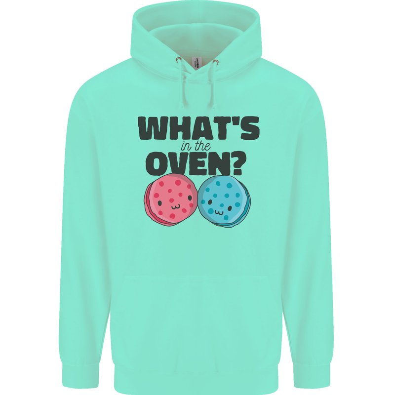What's in the Oven Gender Reveal New Baby Pregnancy Childrens Kids Hoodie Peppermint