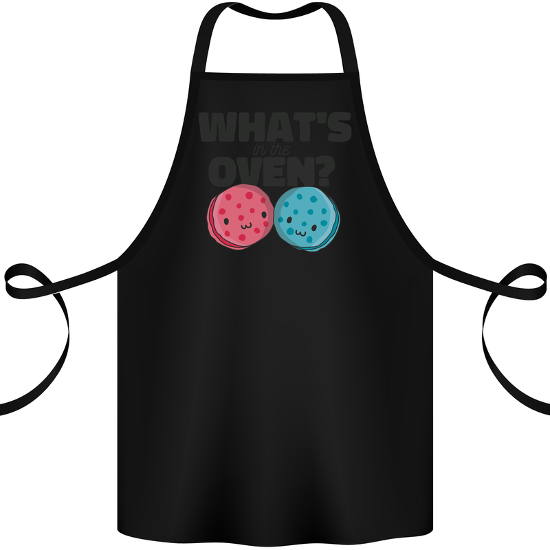 What's in the Oven Gender Reveal New Baby Pregnancy Cotton Apron 100% Organic Black