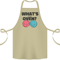What's in the Oven Gender Reveal New Baby Pregnancy Cotton Apron 100% Organic Khaki