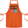 What's in the Oven Gender Reveal New Baby Pregnancy Cotton Apron 100% Organic Orange