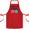 What's in the Oven Gender Reveal New Baby Pregnancy Cotton Apron 100% Organic Red