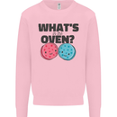 What's in the Oven Gender Reveal New Baby Pregnancy Kids Sweatshirt Jumper Light Pink