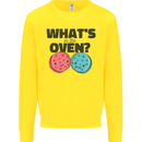 What's in the Oven Gender Reveal New Baby Pregnancy Kids Sweatshirt Jumper Yellow