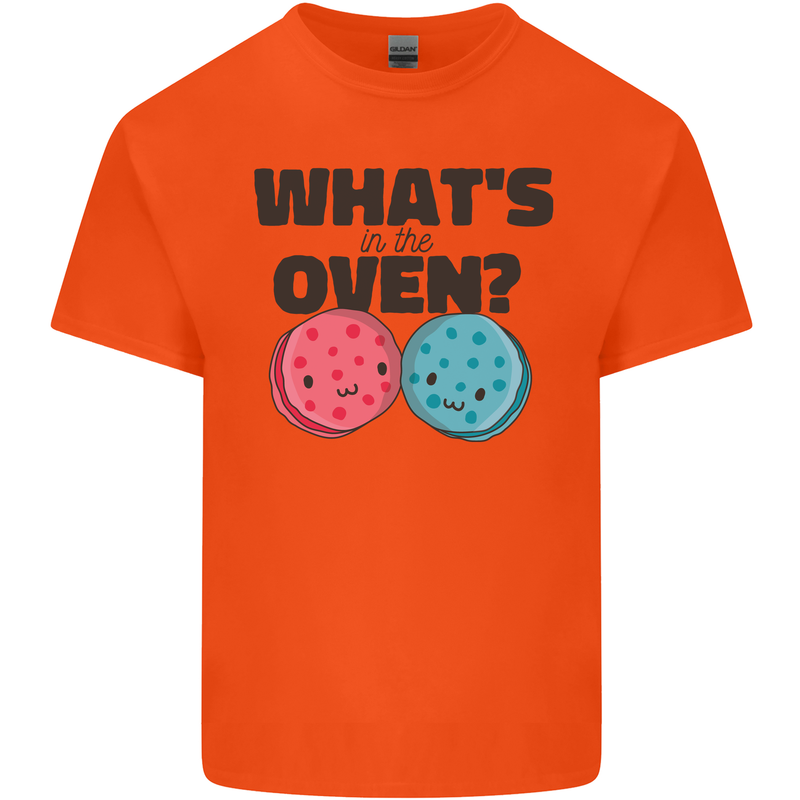What's in the Oven Gender Reveal New Baby Pregnancy Kids T-Shirt Childrens Orange