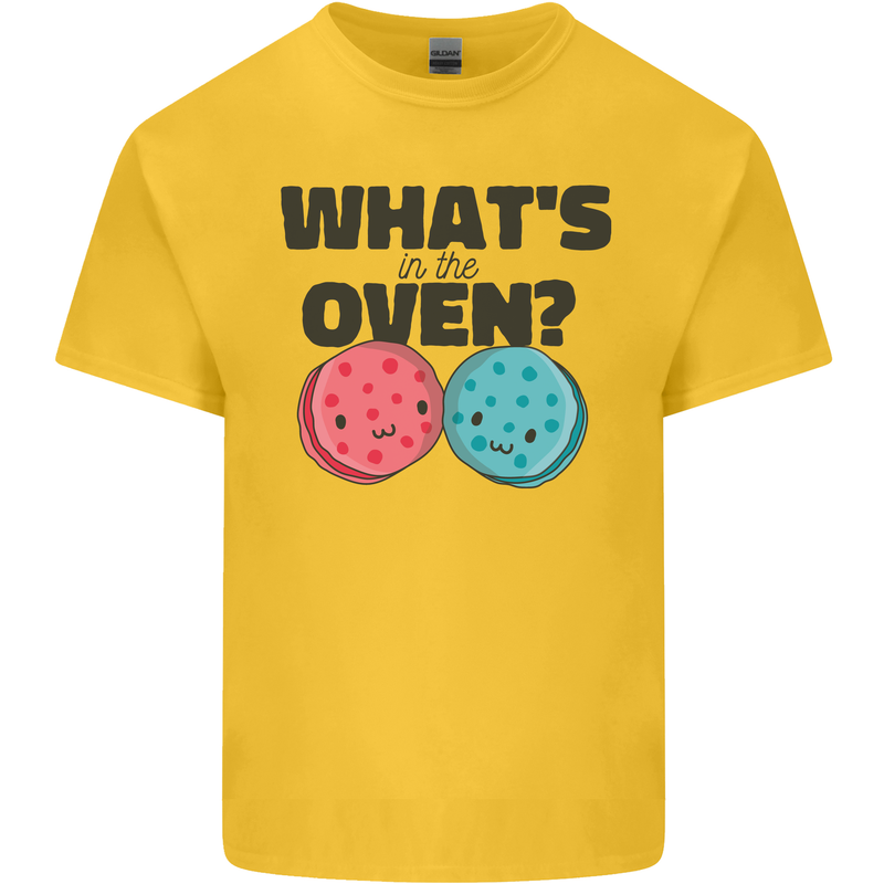 What's in the Oven Gender Reveal New Baby Pregnancy Kids T-Shirt Childrens Yellow