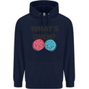 What's in the Oven Gender Reveal New Baby Pregnancy Mens 80% Cotton Hoodie Navy Blue