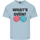 What's in the Oven Gender Reveal New Baby Pregnancy Mens Cotton T-Shirt Tee Top Light Blue