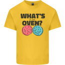 What's in the Oven Gender Reveal New Baby Pregnancy Mens Cotton T-Shirt Tee Top Yellow